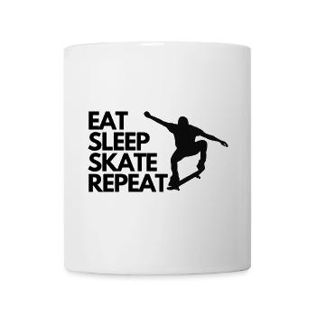Skater Silhouette Kraftmove - Tasse - Weiß - Vorne
