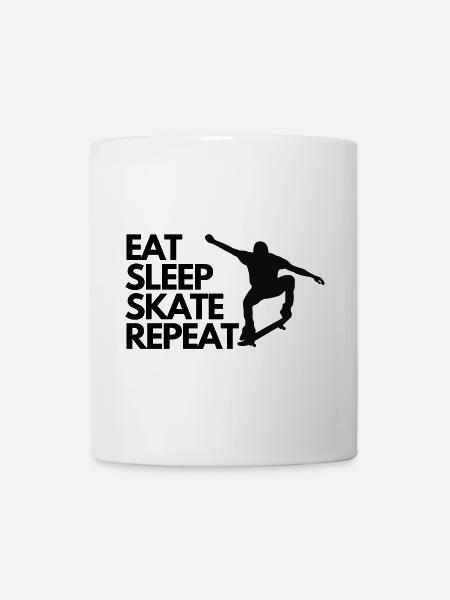 Skater Silhouette Kraftmove - Tasse - Weiß