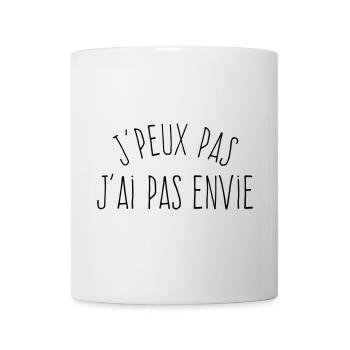 J'peux pas j'ai pas envie - Mug blanc - blanc - Devant