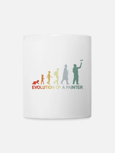 Maler Lackierer Evolution - Tasse - Weiß