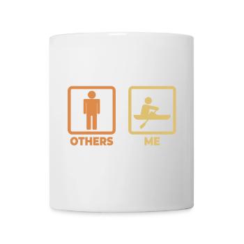 Ruderer Strichfigur - Tasse - Weiß - Vorne