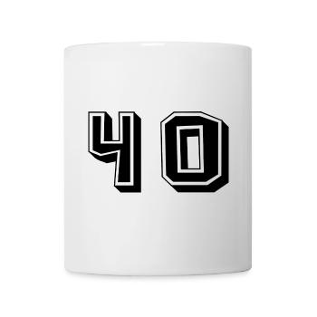 40. 40 YEARS. 40th ANNIVERSARY. 40TH ANNIVERSARY. - Mug - white - Front