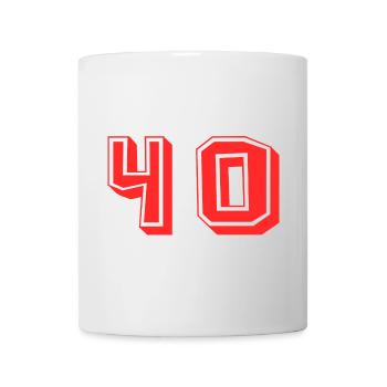 40. 40 YEARS. 40th ANNIVERSARY. 40TH ANNIVERSARY. - Mug - white - Front