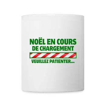 Noël, joyeux Noël, joyeuses fêtes - Mug blanc - blanc - Devant