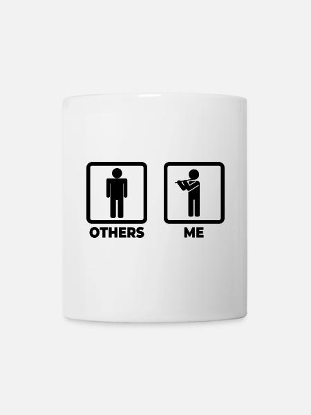 Figurine de bâton de flûte - Mug blanc - blanc