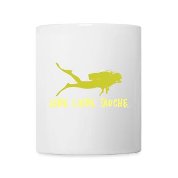 Lebe Liebe Tauchen Taucher Geschenk Tauchsport - Tasse - Weiß - Vorne