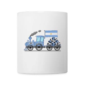 Argentinien Flagge Fußball Eisenbahn - Tasse - Weiß - Vorne