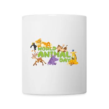 World Animal Day Cartoon Tee - Mug - white - Front