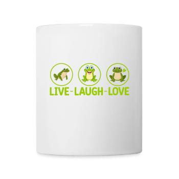 LIVE LAUGH LOVE- Frog Tshirt - Mug - white - Front