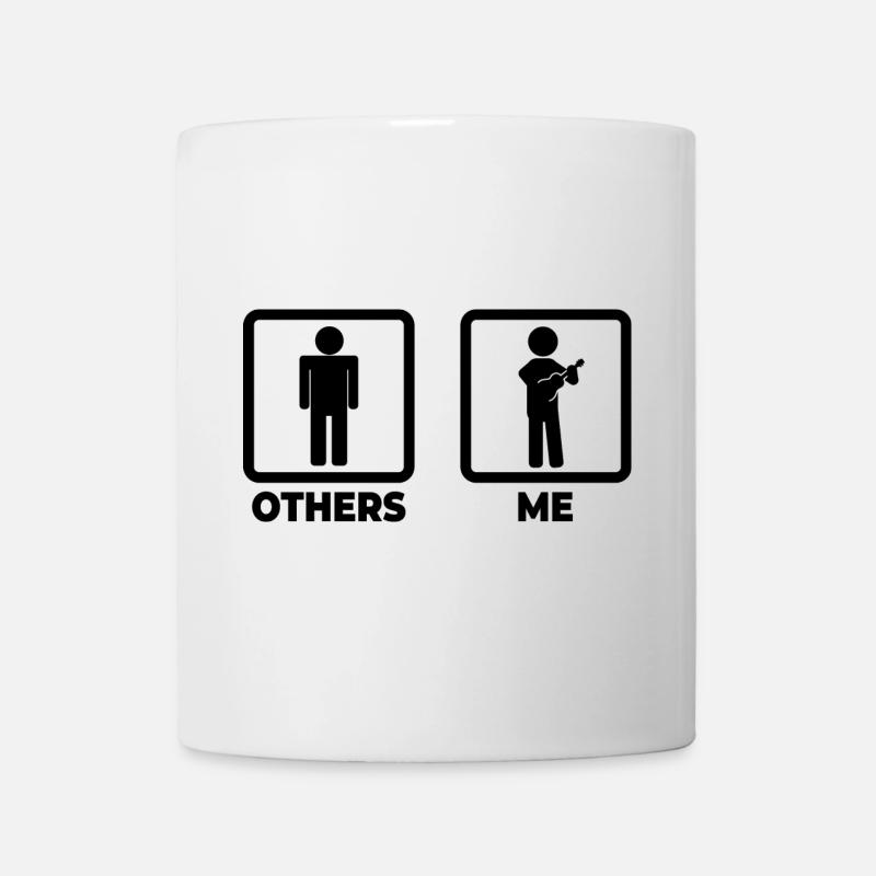 Drôle de joueur de ukulélé - Mug blanc - blanc