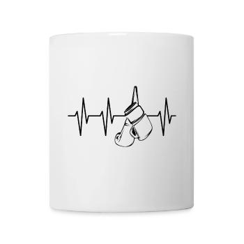 Illustration de l’icône de la boxe de battement de cœur - Mug blanc - blanc - Devant