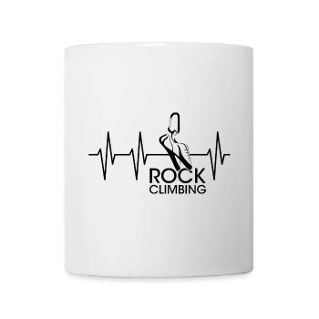 rock climbing puls Herzschlag Symbol klettern icon - Tasse - Weiß - Vorne