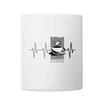 puls coffee cafe herzschlag Kaffee Liebe icon - Tasse - Weiß - Vorne