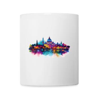 Rom Rome Italien Stadt Skyline Splash Neon Bunt - Tasse - Weiß - Vorne