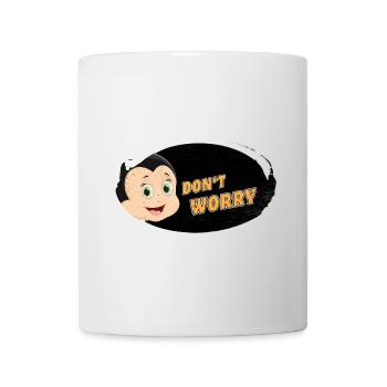 Dont worry be happy with Comic - Tasse - Weiß - Vorne