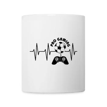 pro gaming heartbeat pulse soccer gamer icon - Mug - white - Front