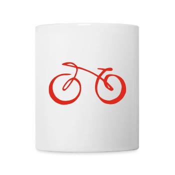Red Minimalist Bike - Mug - white - Front