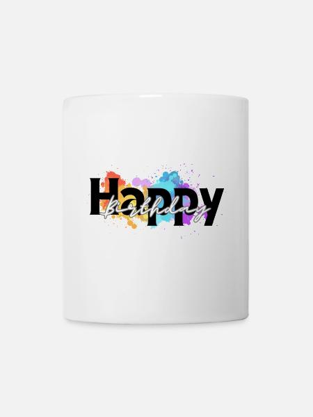 Happy birthday, Congratulations, Birthday - Mug - white