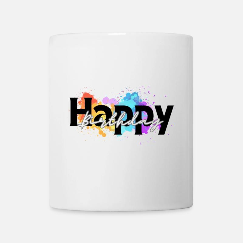 Joyeux anniversaire, Félicitations, Anniversaire - Mug blanc - blanc