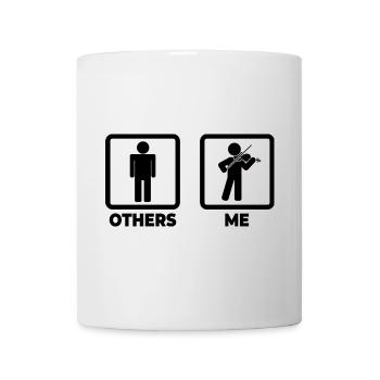 Geiger Strichfigur - Tasse - Weiß - Vorne
