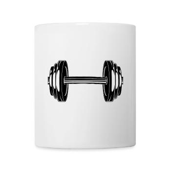 Motif d’haltères pour les amateurs de fitness et de gym - Mug blanc - blanc - Devant