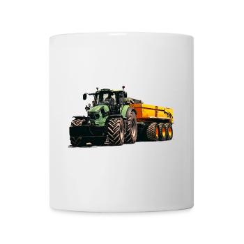 Deutz avec remorque benne - Mug blanc - blanc - Devant