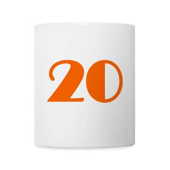 20. 20 ANS. 20e ANNIVERSAIRE. ANNIVERSAIRE 20 ANS. - Mug blanc - blanc - Devant