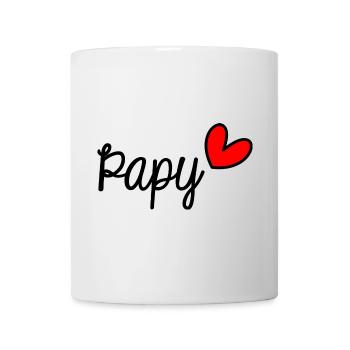 PAPY. FÊTE DES PÈRES. BONNE FÊTE PAPY. JE T'AIME. - Mug blanc - blanc - Devant