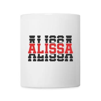 t-shirt Alissa t-shirt gift idea stacked text - Mug - white - Front