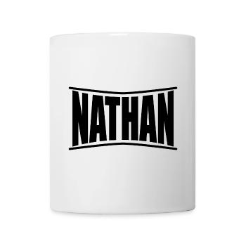 t-shirt Nathan t-shirt idée cadeau - Mug blanc - blanc - Devant