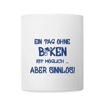 biken, spruch für biker - Tasse - Weiß - Vorne