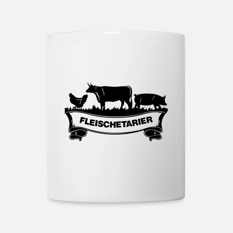 Fleischetarier Fleischliebhaber Shirt - Tasse - Weiß