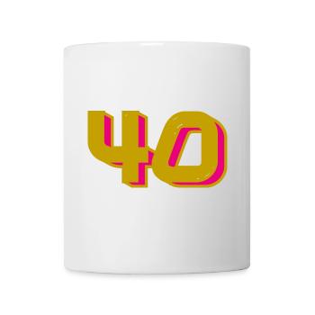 40. 40 YEARS. 40th ANNIVERSARY. 40TH ANNIVERSARY. - Mug - white - Front