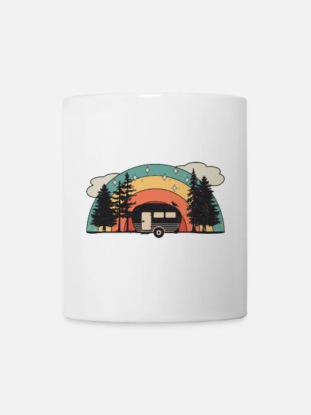 Rétro Sun Caravan Camping-car Caravane Camping - Mug blanc - blanc