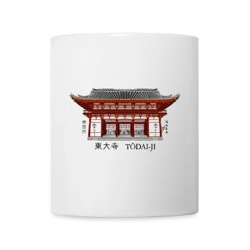 Nara Japan, Todai-ji, Buddhistischer Tempel - Tasse - Weiß - Vorne
