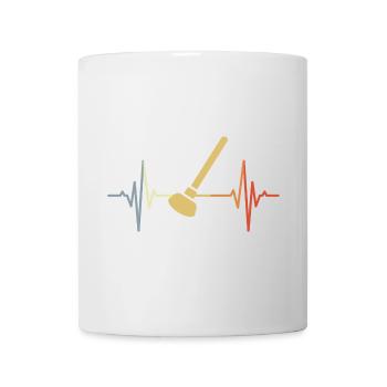 Fréquence d’impulsion de la ventouse rétro - Mug blanc - blanc - Devant