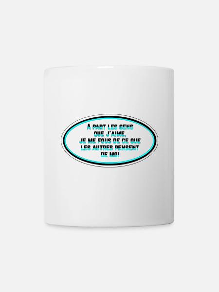 Je me fous de ce que les gens pensent de moi - Mug blanc - blanc