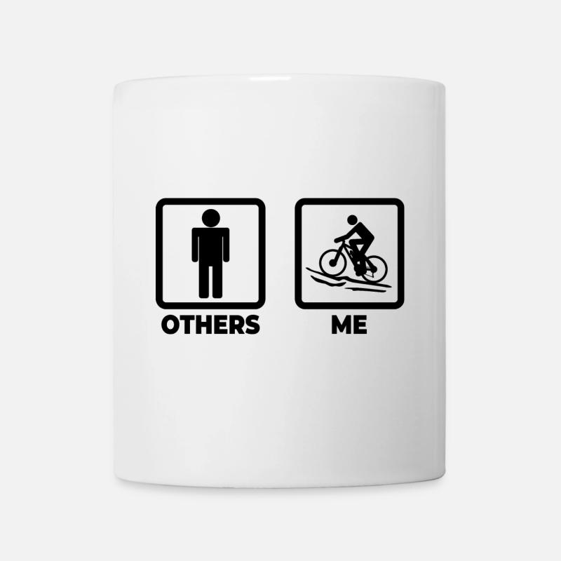 Lustiger Mountainbiker - Tasse - Weiß