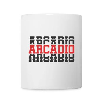 t-shirt Arcadio t-shirt idée cadeau texte empilé - Mug blanc - blanc - Devant