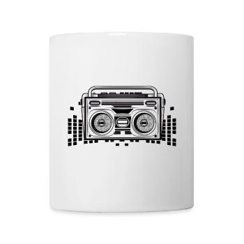Kassetten Recorder im 80er Stencil Look - Tasse - Weiß - Vorne
