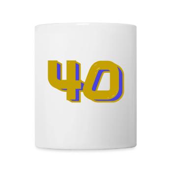 40. 40 ANS. 40e ANNIVERSAIRE. ANNIVERSAIRE 40 ANS. - Mug blanc - blanc - Devant
