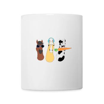 Funky Tierdesign mit bunten Accessoires - Tasse - Weiß - Vorne