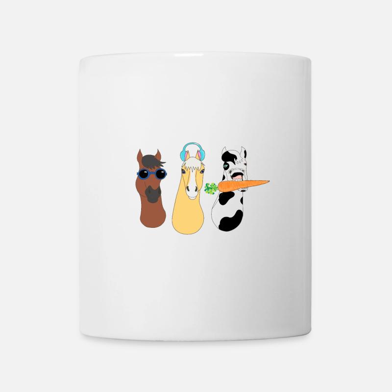 Design Animaux Funky avec Accessoires Colorés - Mug blanc - blanc