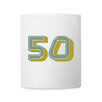 50. 50 JAHRE. 50-JÄHRIGES JUBILÄUM. 50-JÄHRIGES JUBILÄUM. - Tasse - Weiß - Vorne
