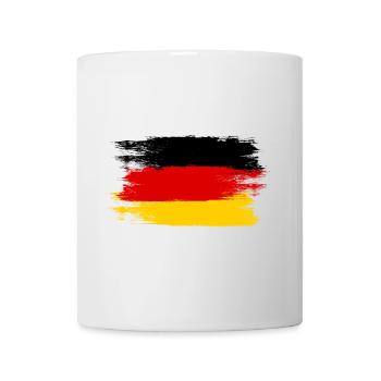 Deutschlandflagge, Viva Germany, ein Symbol der Einheit - Tasse - Weiß - Vorne