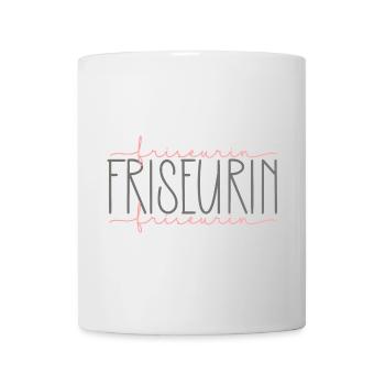 Friseurin Geschenk Haare schneiden Beruf - Tasse - Weiß - Vorne