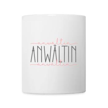 Anwältin Geschenk Anwalt Schnörkel - Tasse - Weiß - Vorne