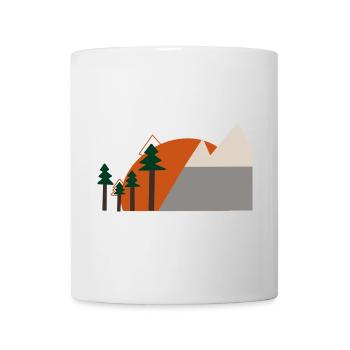 Silhouette Tannen & Berge - Tasse - Weiß - Vorne