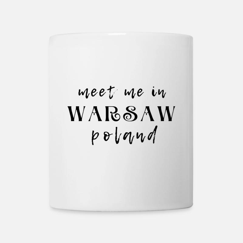 Meet Me in Warsaw Phrase Design - Mug - white