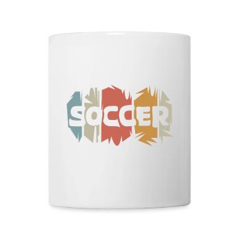 retro soccer typo Fußballverein Mannschaft Logo - Tasse - Weiß - Vorne
